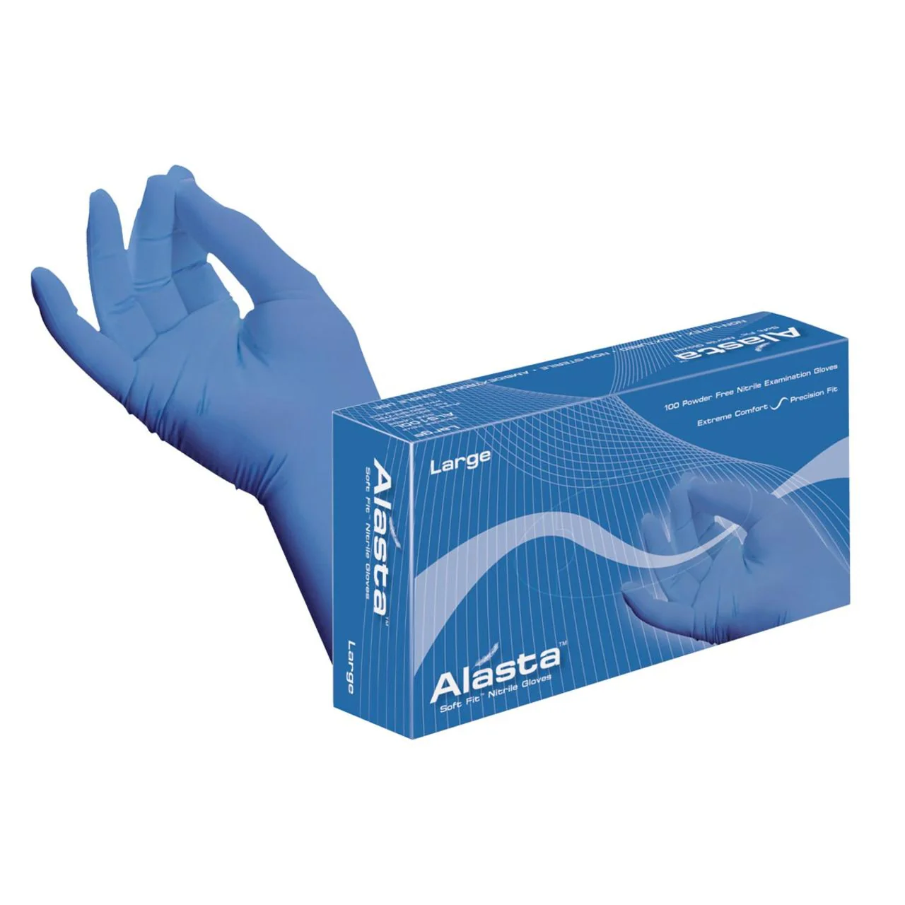 DASH Alasta 100 Nitrile Exam Grade Disposable Gloves, Violet Blue, 3.1 mil, Case of 1000