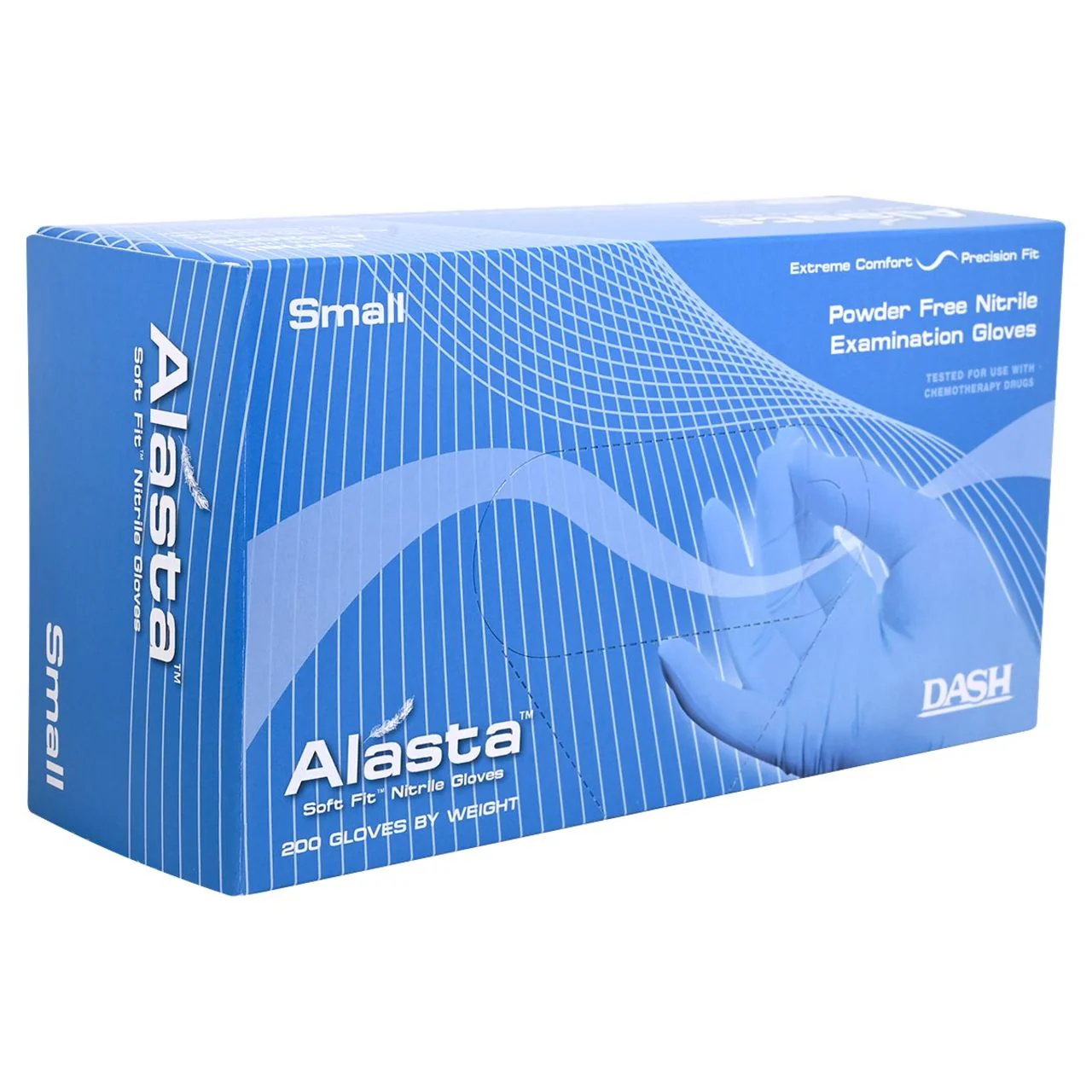 DASH Alasta 200 Nitrile Exam Grade Disposable Gloves, Violet Blue, 3.1 mil, Box of 200 - Image 3