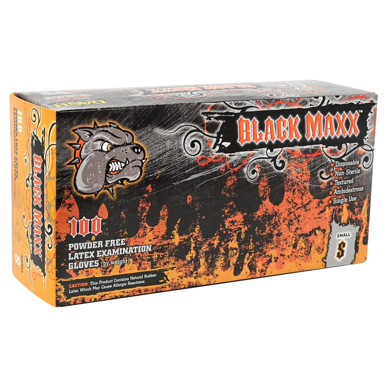 DASH Black Maxx Latex Exam Grade Disposable Gloves, Black, 6.6 mil, Box of 100 - Image 10