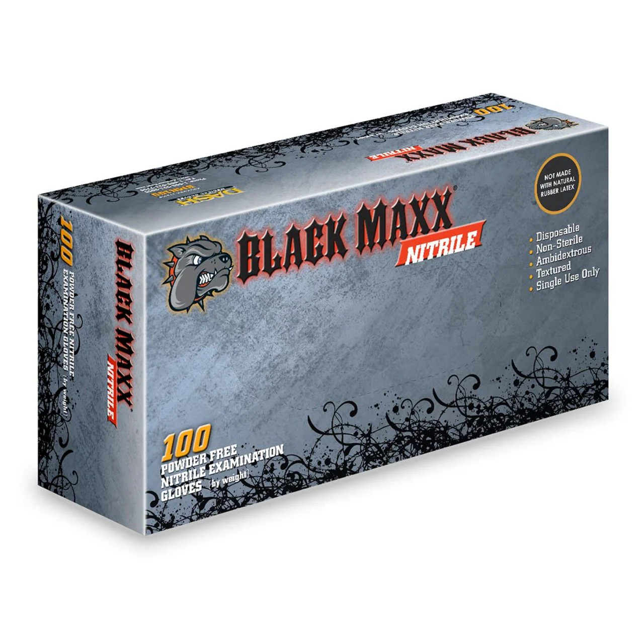 DASH Black Maxx Nitrile Exam Grade Disposable Gloves, Black, 5.9 mil, Case of 1000 - Image 2