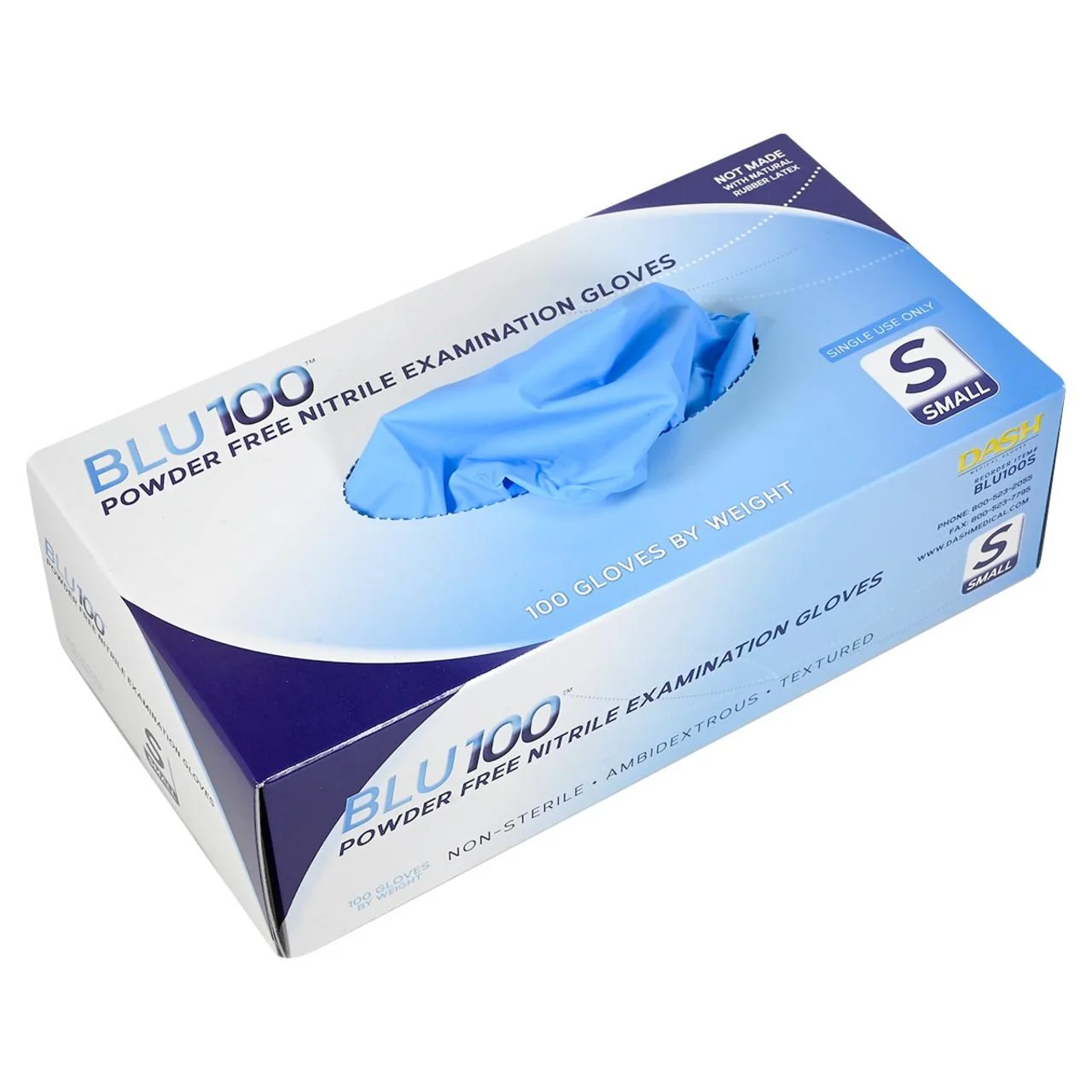 DASH BLU100 Nitrile Exam Grade Disposable Gloves, Light Blue, 4.3 mil, Box of 100 - Image 11