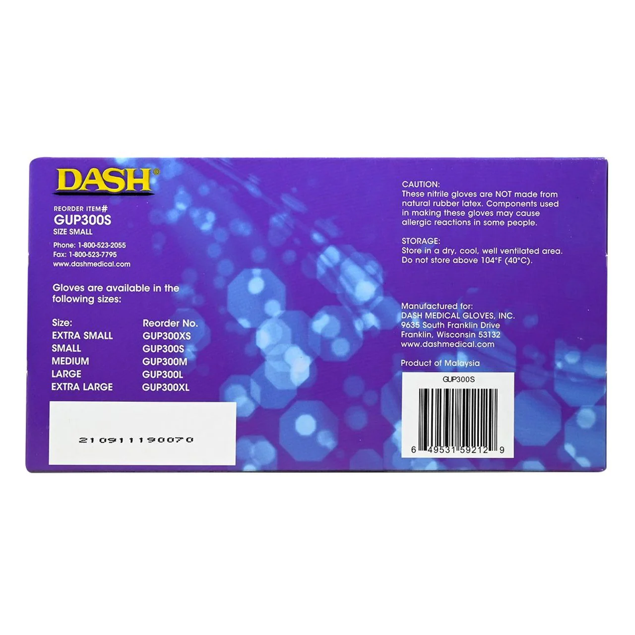 DASH GloveUP Nitrile Exam Grade Disposable Gloves, Cobalt Blue, 3.1 mil, Box of 300 - Image 5