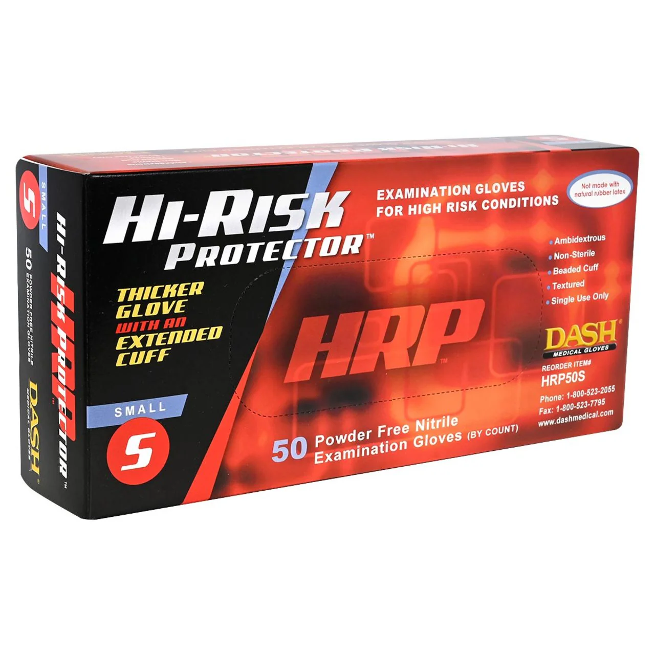 DASH Hi-Risk Protector Nitrile Exam Grade Disposable Gloves, Teal, 5.9 mil, Box of 50 - Image 8