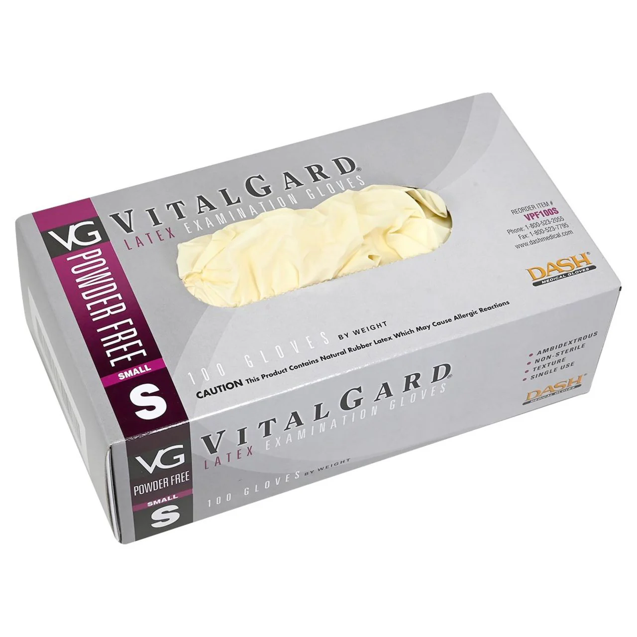DASH VitalGard Latex Exam Grade Disposable Gloves, Natural, 4.7 mil, Box of 100 - Image 9