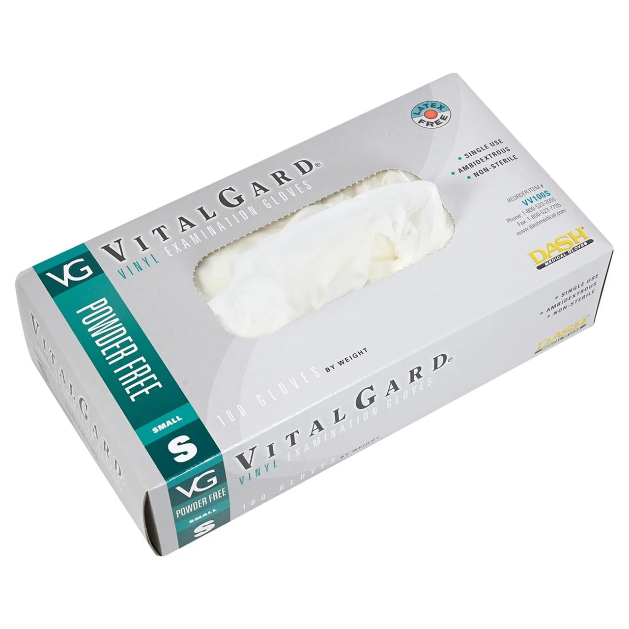 DASH VitalGard Vinyl Exam Grade Disposable Gloves, Clear, 3.9 mil, Box of 100 - Image 10