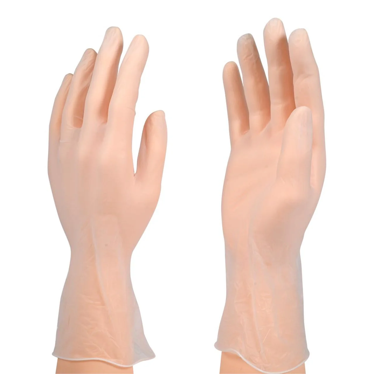 DASH VitalGard Vinyl Exam Grade Disposable Gloves, Clear, 3.9 mil, Case of 1000 - Image 2