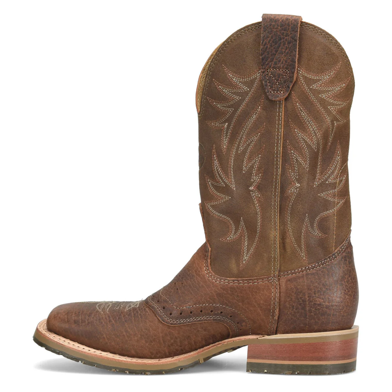 Double-H Boots Men's Dalton 11" Roper Soft Toe Boots, DH4655, Brown - Image 4