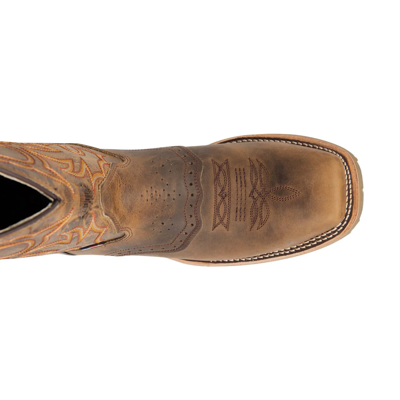 Double-H Boots Men's Dwight 11" Roper Steel Toe Boots, DH3567, Brown - Image 2