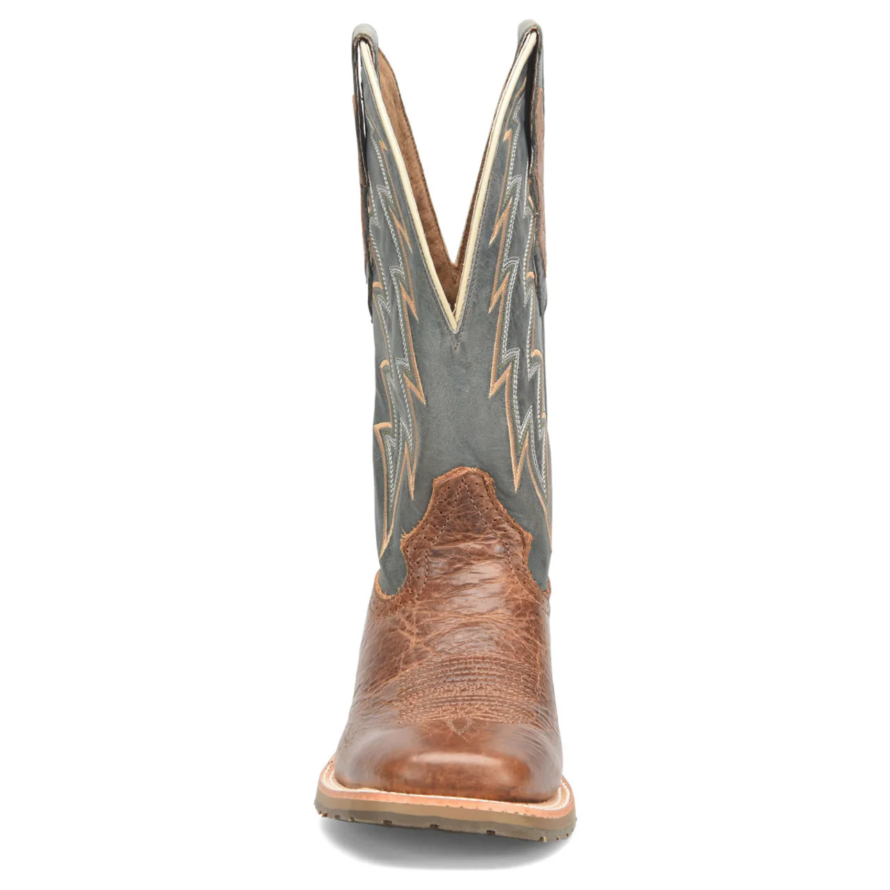 Double-H Men's 12" Leland Boots, DH7026, Blue/Brown - Image 3
