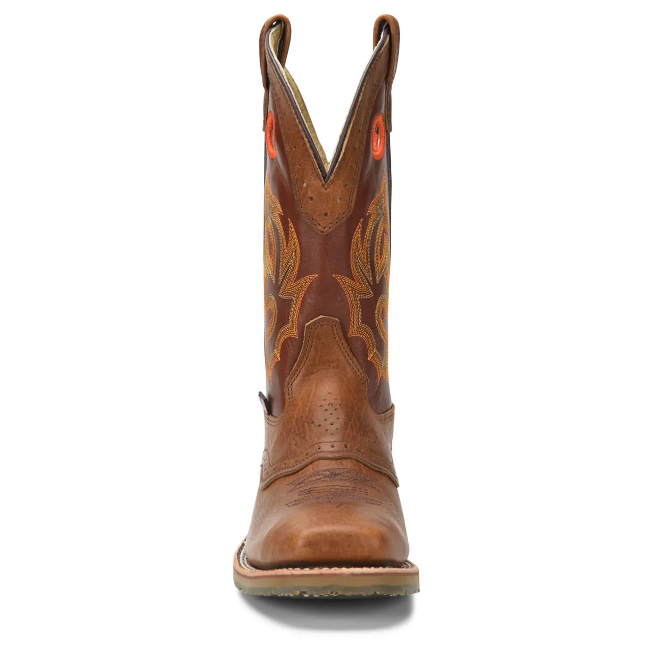 Double-H Men's Mickey 13" Roper Steel Toe Boots, DH5400, Brown - Image 3