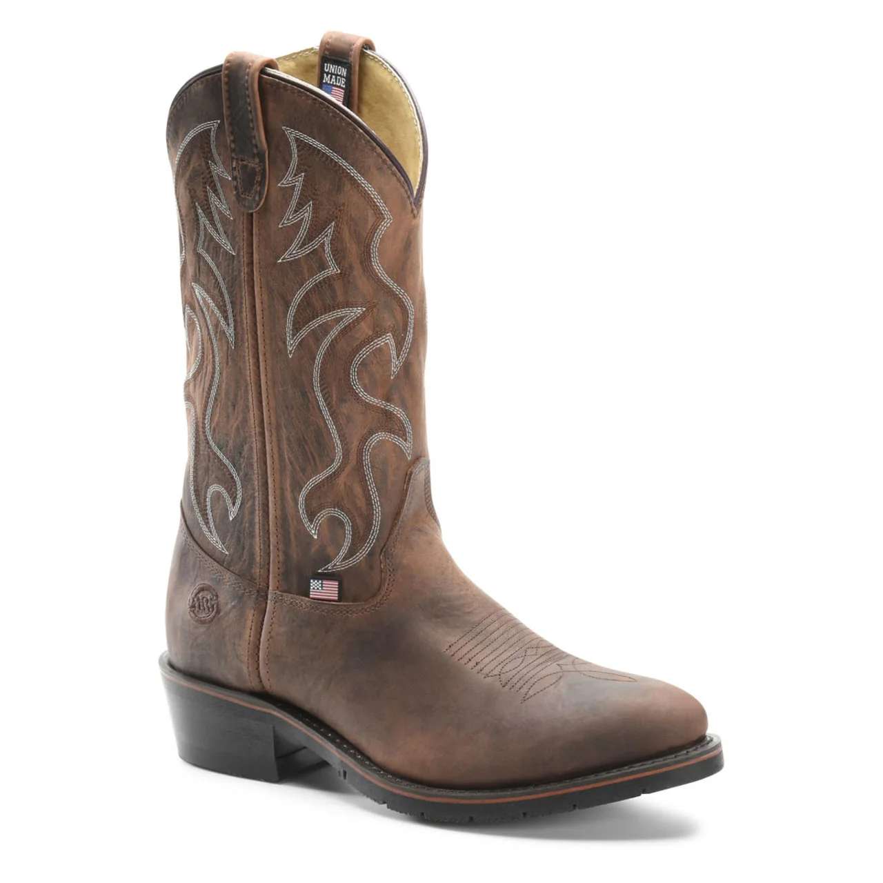 Double-H Men's Robert 12" Western Steel Toe Boots, 2282, Brown - Image 2
