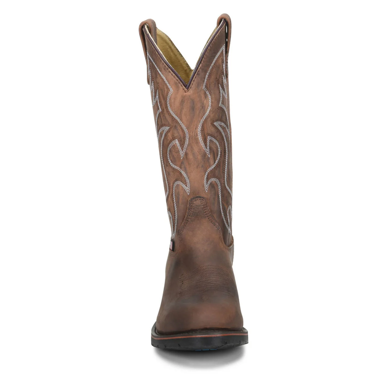 Double-H Men's Robert 12" Western Steel Toe Boots, 2282, Brown - Image 4