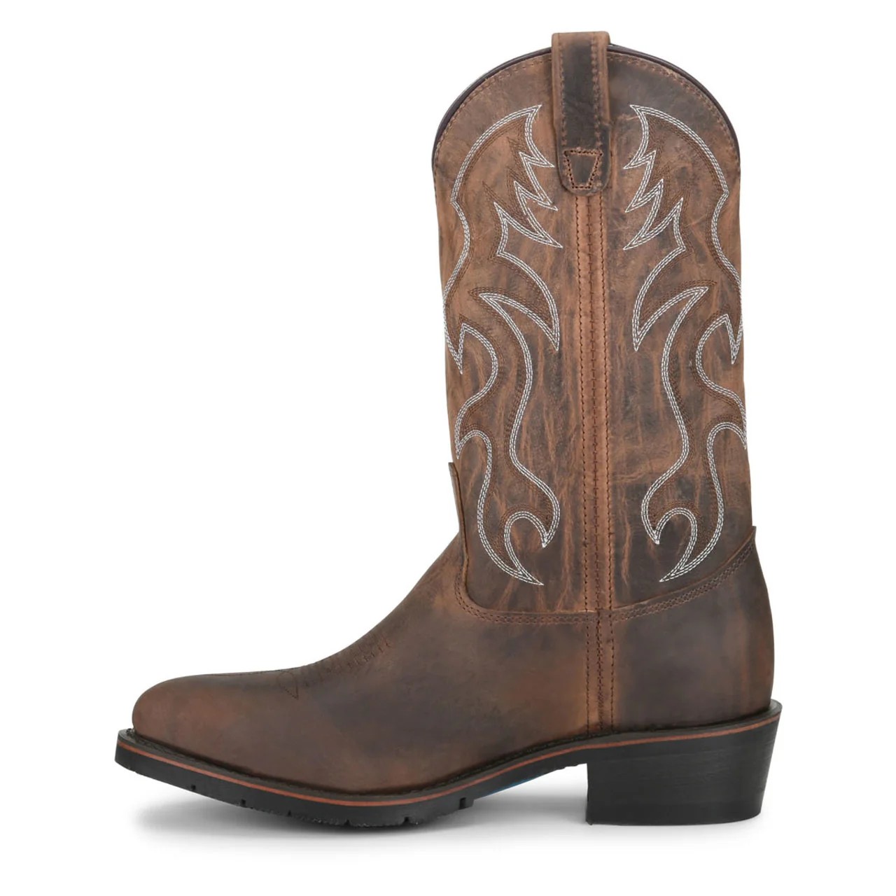 Double-H Men's Robert 12" Western Steel Toe Boots, 2282, Brown - Image 5