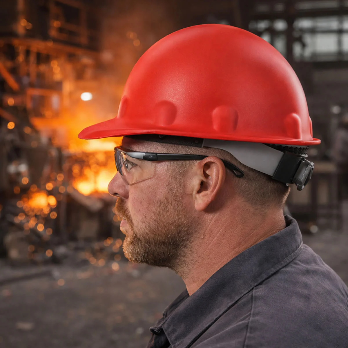 Fibre Metal Roughneck P2HN Hi-Heat Cap Style Hard Hat, 8-Point SwingStrap Ratchet Suspension - Image 2