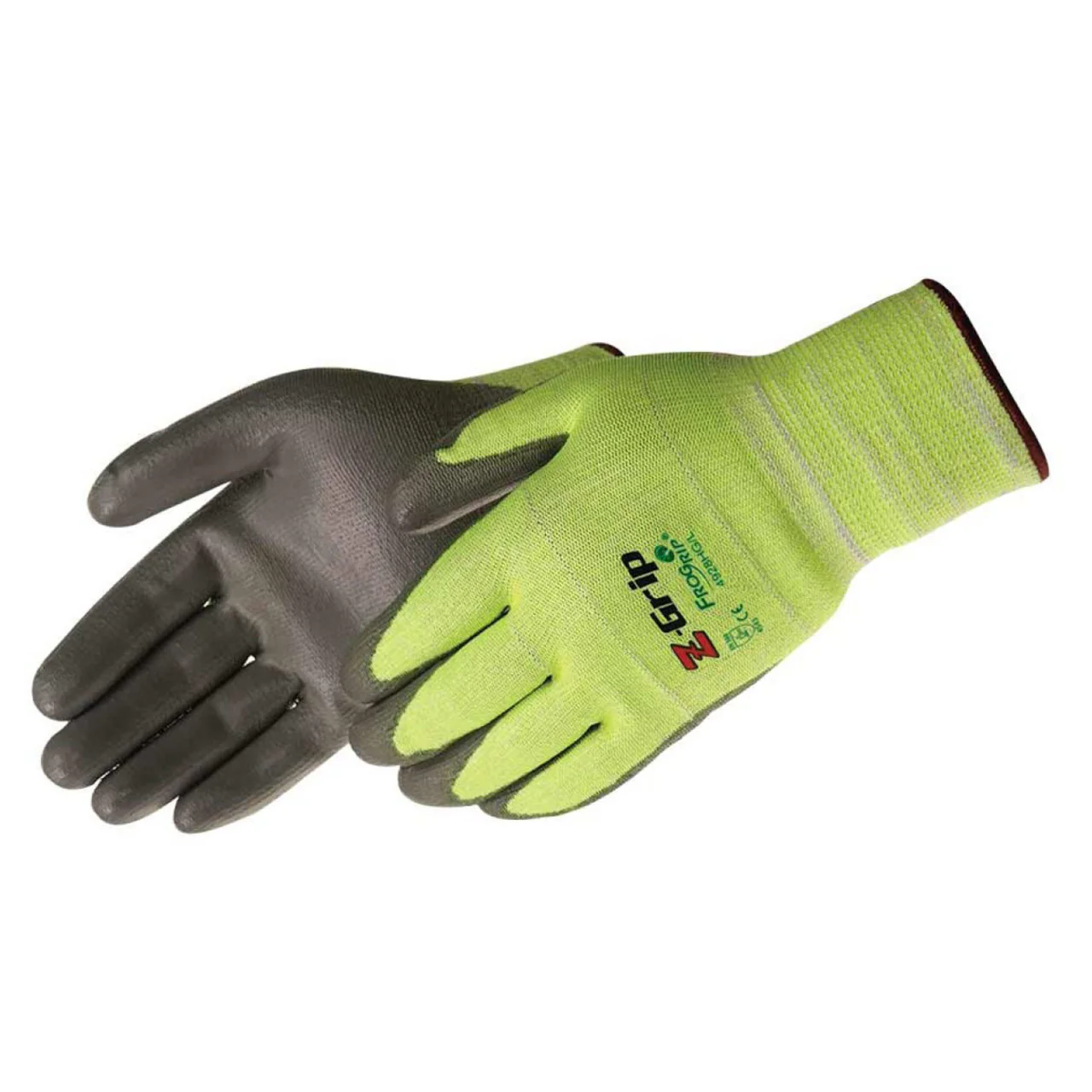 FroGrip Z-Grip 4928HG Hi-vis Green A4 Cut Polyurethane Coated Gloves - Image 2