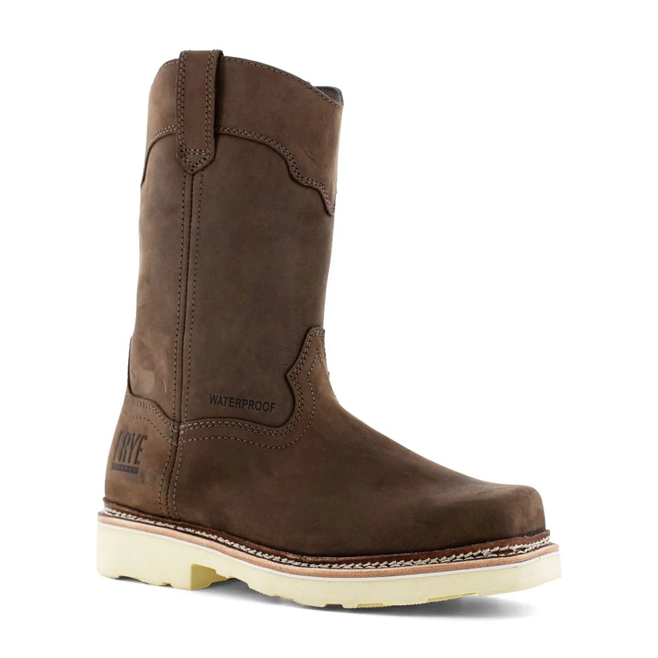 Frye Supply Men's The Safety-Crafted 10" Wellington Waterproof EH Steel Toe Work Boots, Dark Brown - FR40304 - Image 2