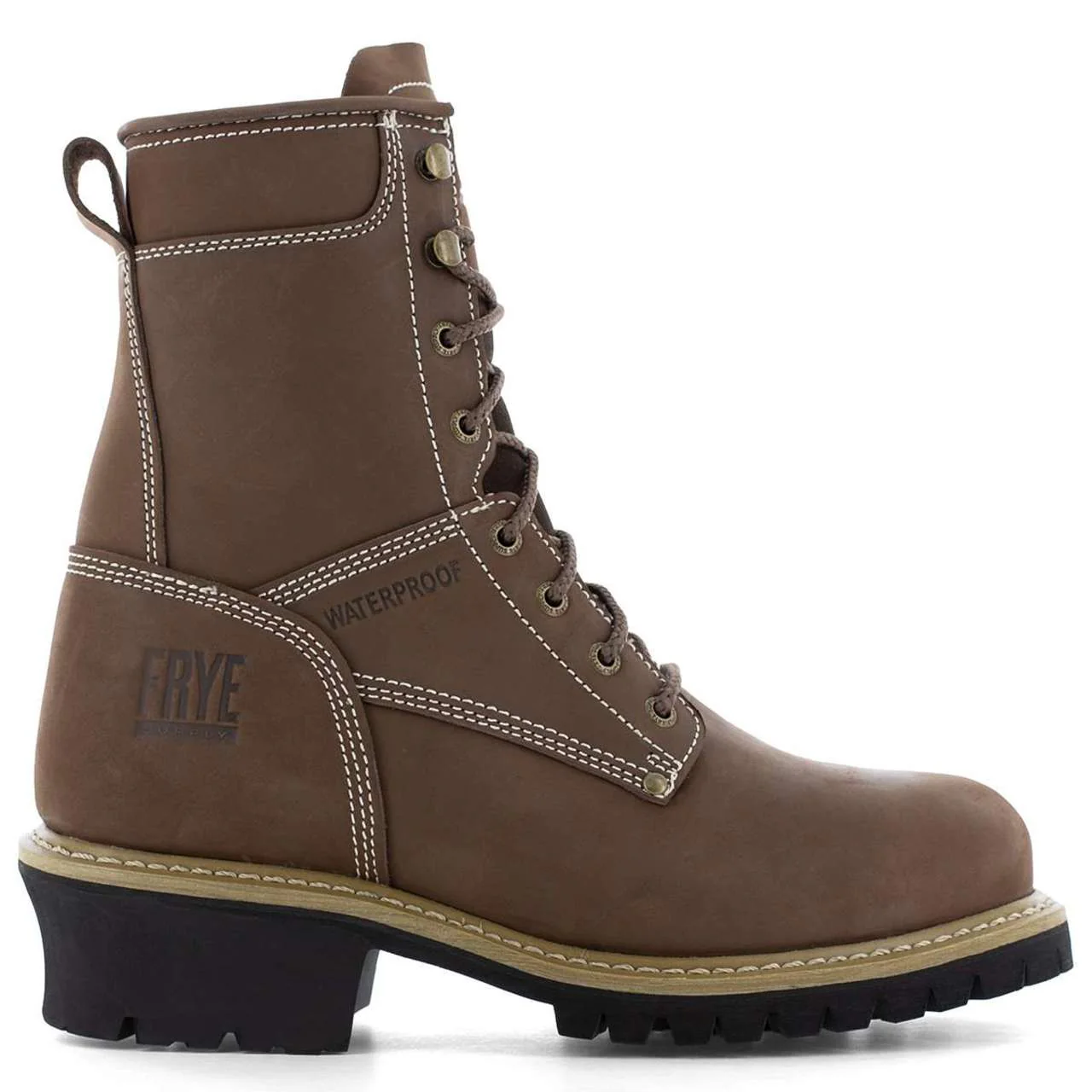 Frye Supply Men's The Safety-Crafted Logger 8" Waterproof EH Composite Toe Boots - FR40202 - Image 2