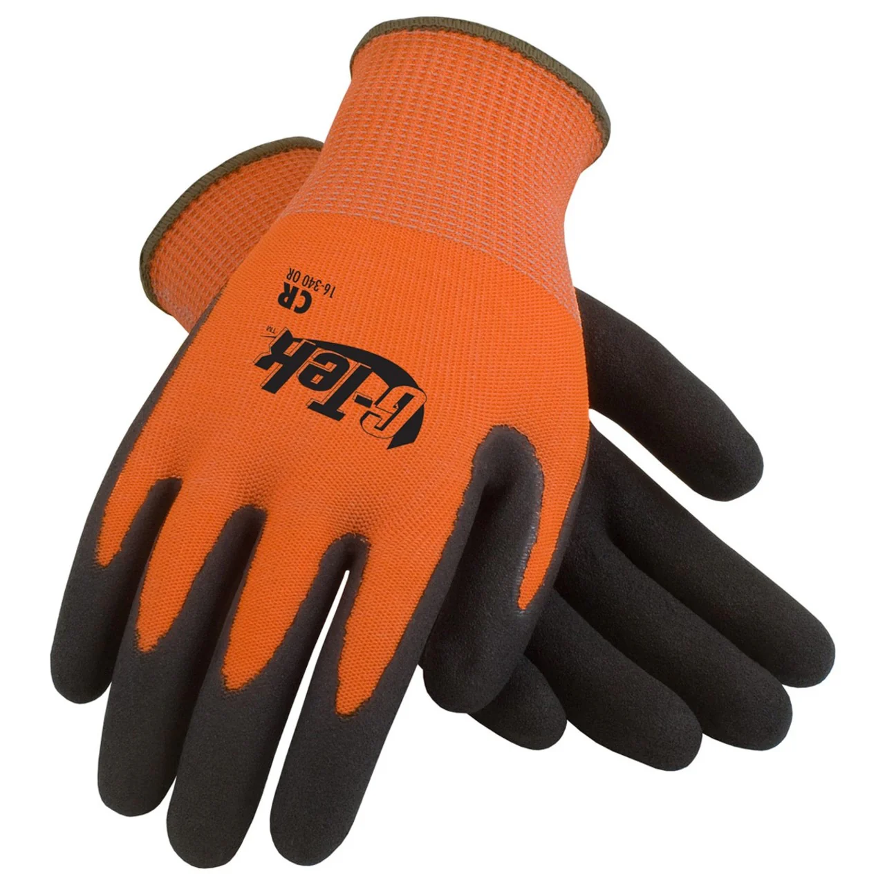 G-Tek PolyKor Hi-Vis A3 Cut Double-Dipped Nitrile Coated Gloves - 16-340 - Image 2