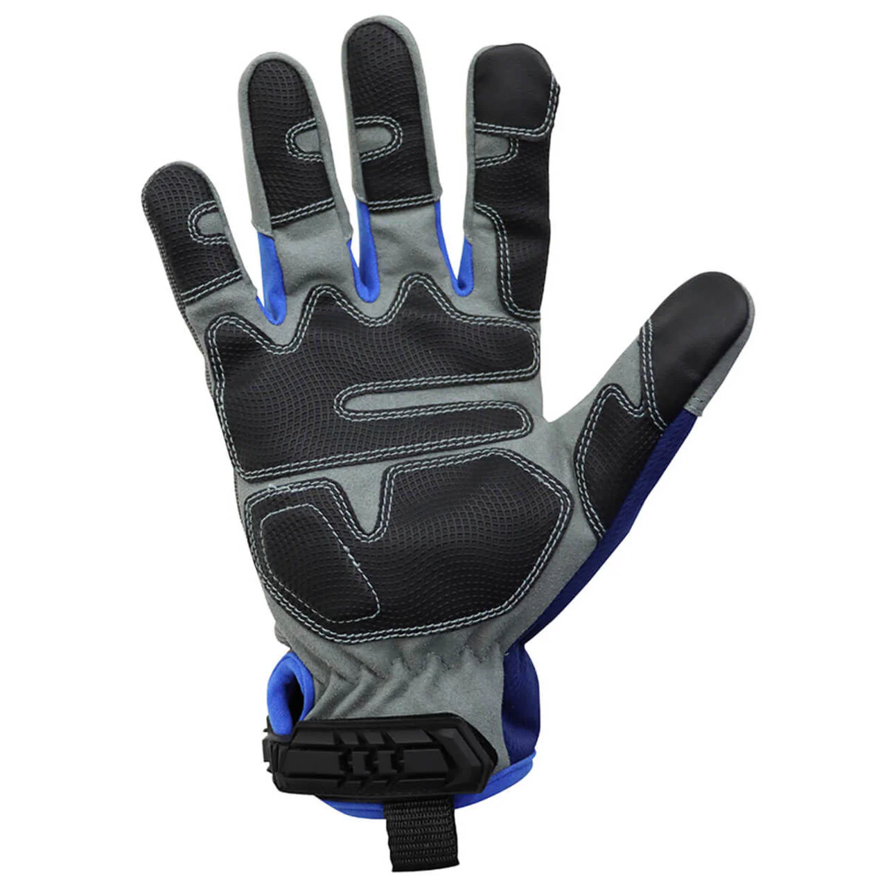 General Electric GG411 Pro Mechanics Gloves, Gray/Blue - Image 2