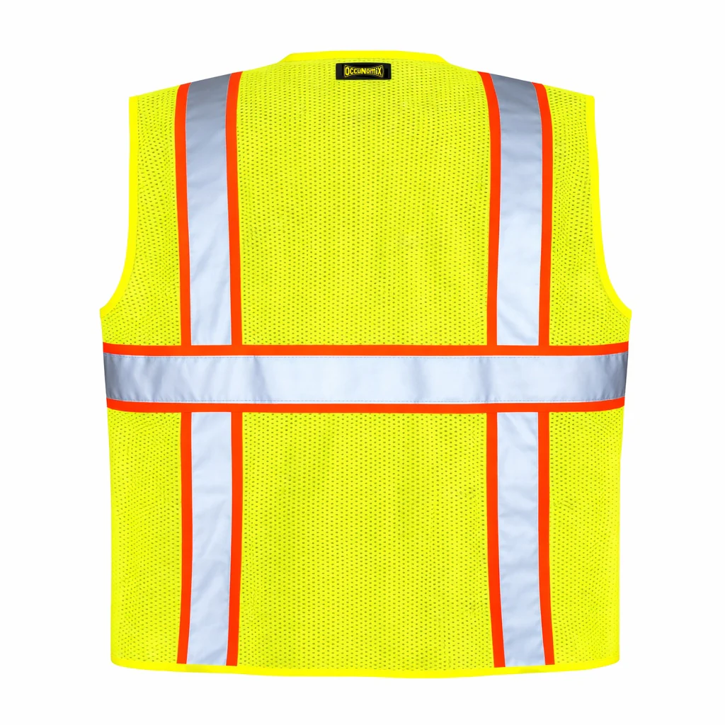 Customized OccuNomix Type R Class 2 Mesh Surveyor Safety Vest, LUX-ATRNSM - Image 3