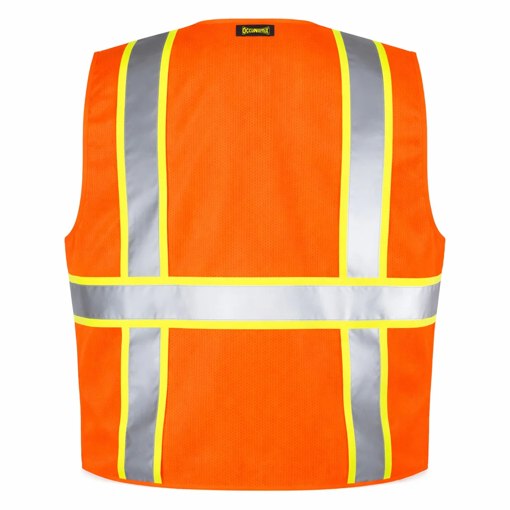 Customized OccuNomix Type R Class 2 Mesh Surveyor Safety Vest, LUX-ATRNSM - Image 5