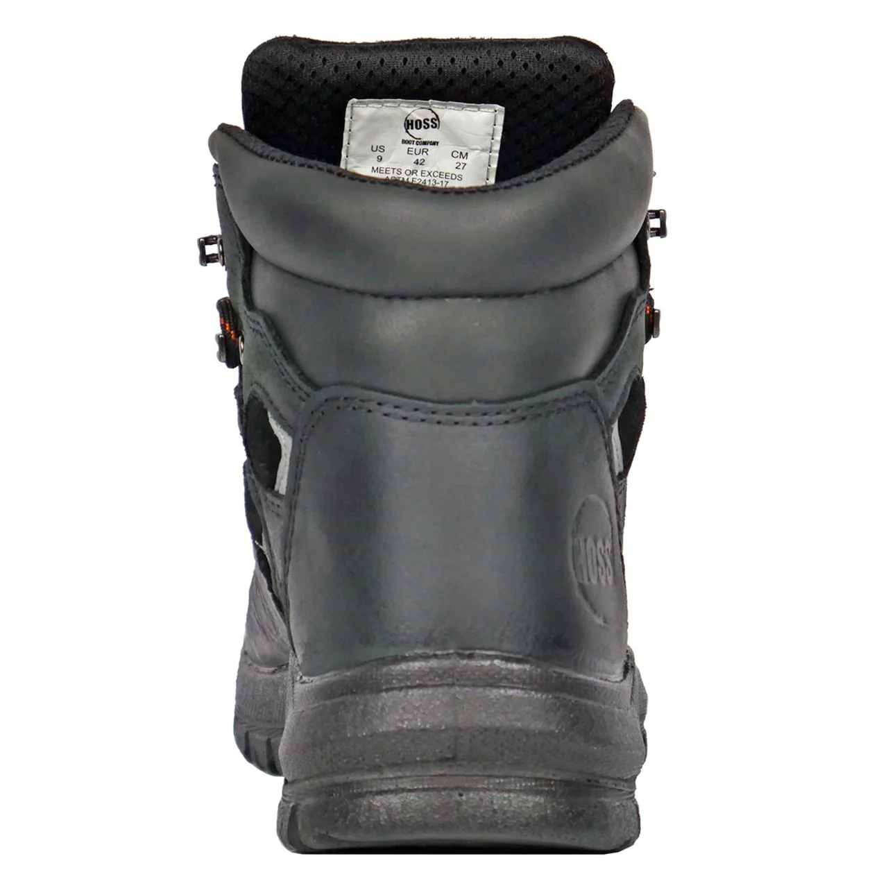 Hoss Men's Adam 6" Steel Toe Boots, 60122, Black - Image 3