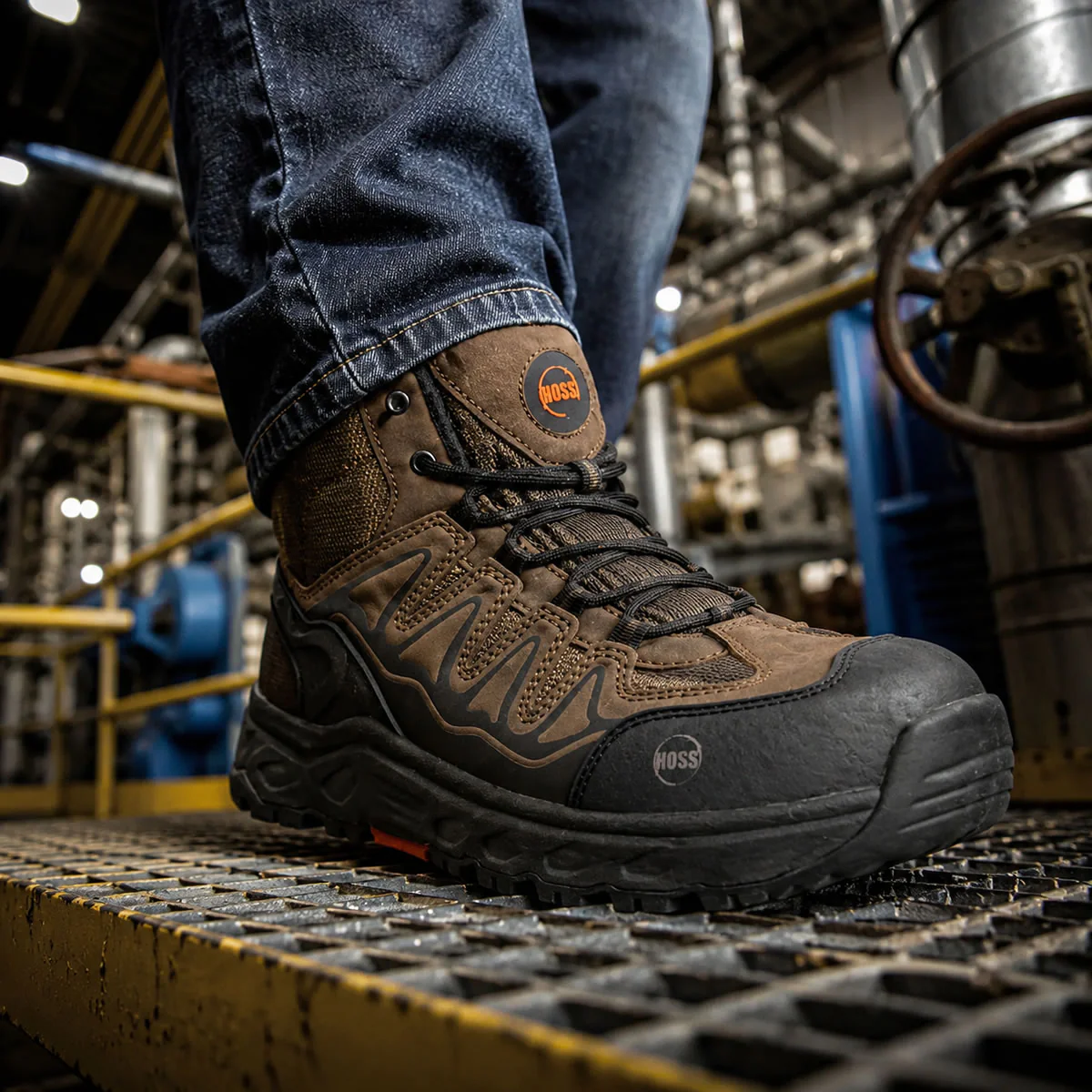 Hoss Eric Hi Aluminum Toe Boots, 50239, Brown - Image 8