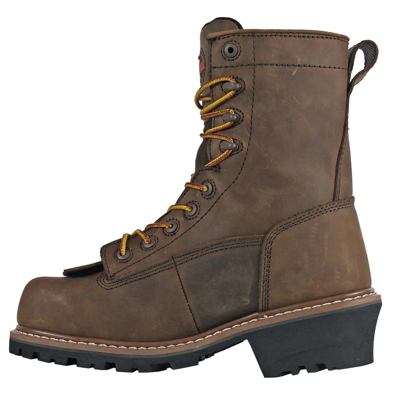 Hoss Men's Cross Cut 8" Loggers Waterproof EH Composite Toe Boots, 80715, Brown - Image 4