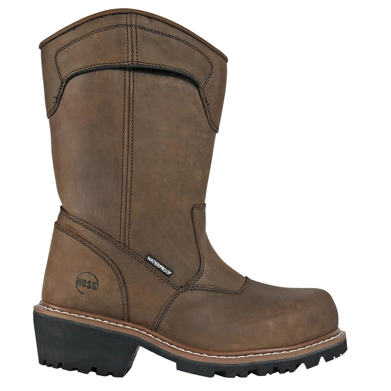 Hoss Men's Pull-On Loggers Waterproof EH Composite Toe Boots, 90211, Brown, 90211 - Image 4