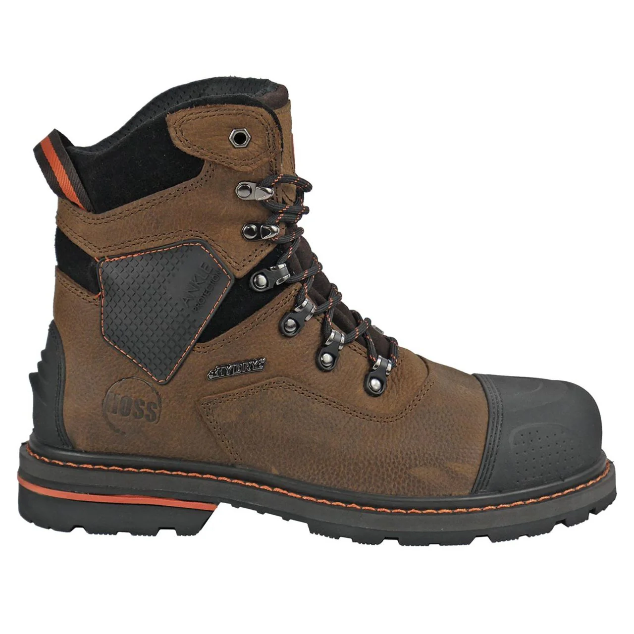Hoss Men's Range 6" Composite Toe Boots, 61110, Brown - Image 4