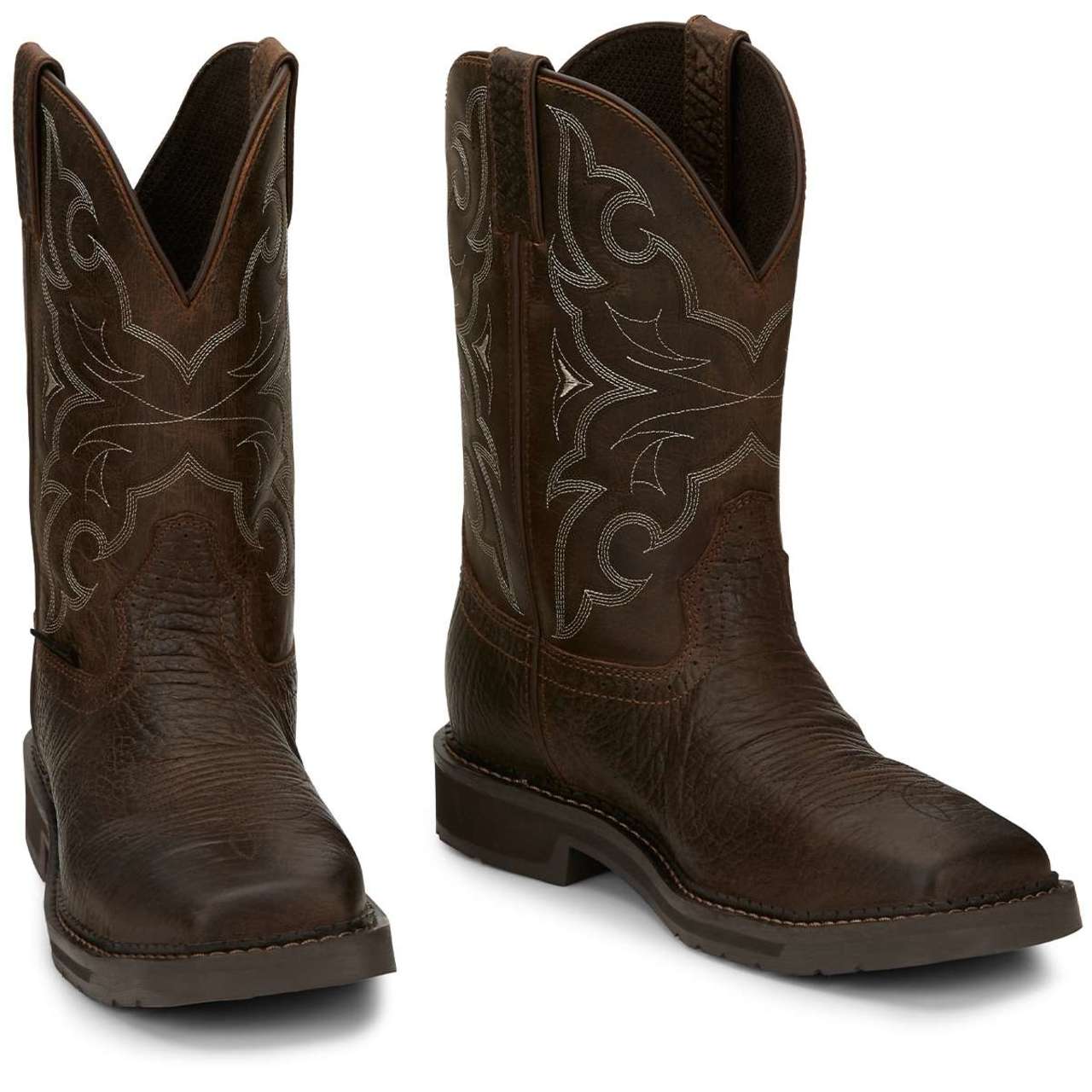 Justin Men's Amarillo 11" EH Steel Toe Boots, SE4313, Brown - Image 2
