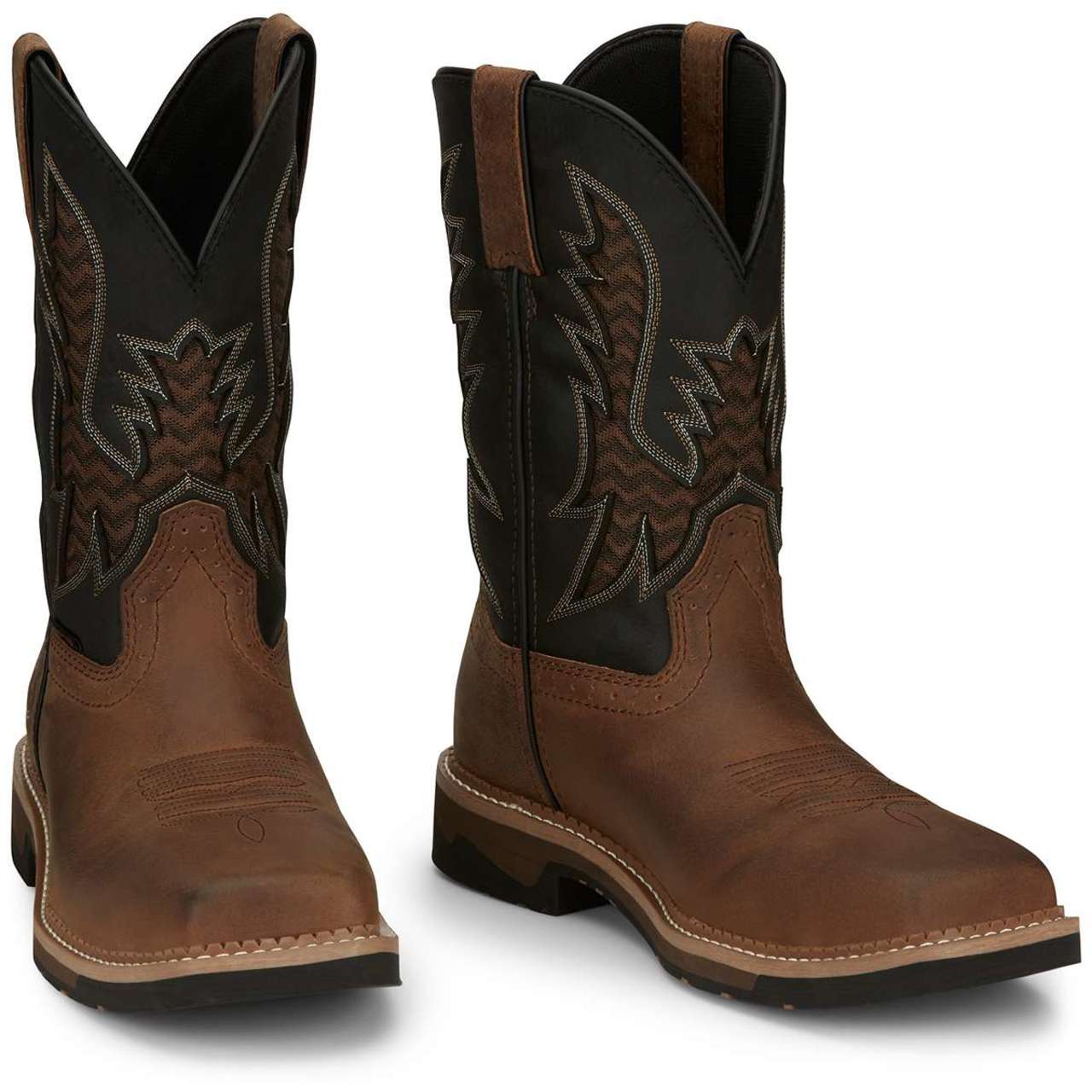 Justin Men's Bolt 11" EH Nano Composite Toe Boots, SE4113, Brown - Image 2