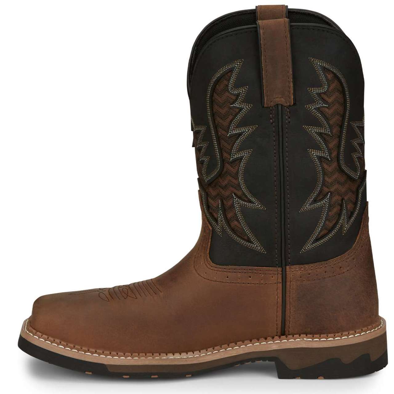 Justin Men's Bolt 11" EH Nano Composite Toe Boots, SE4113, Brown - Image 5
