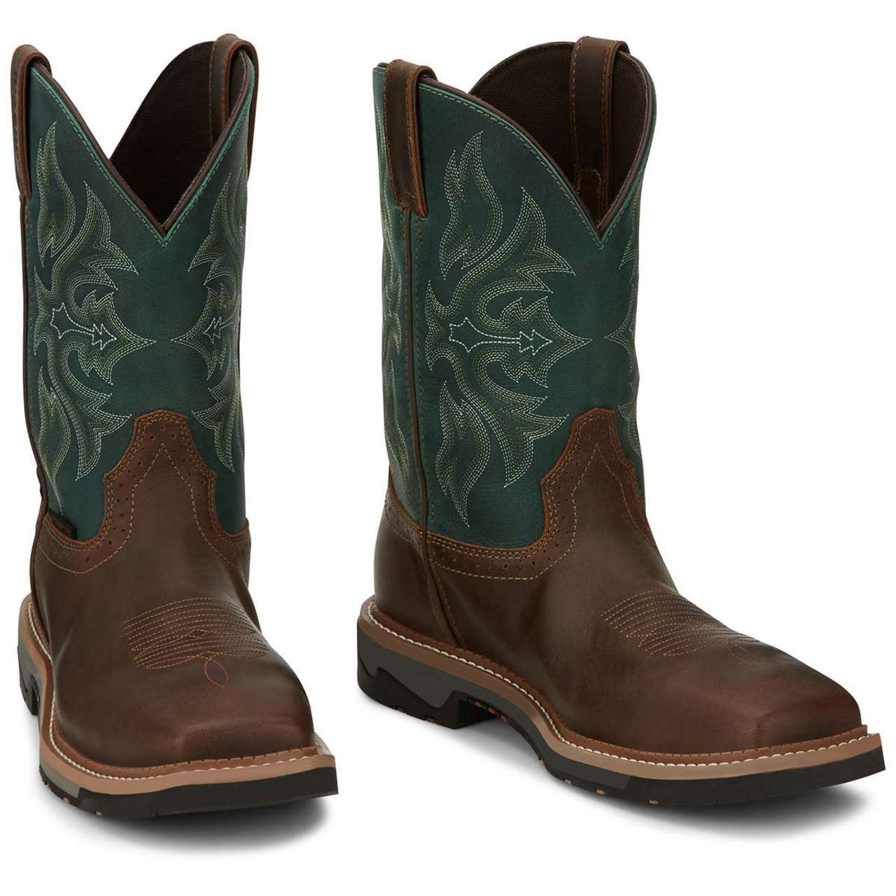 Justin Men's Bolt 11" Waterproof EH Composite Toe Boots, SE4105, Tan - Image 2