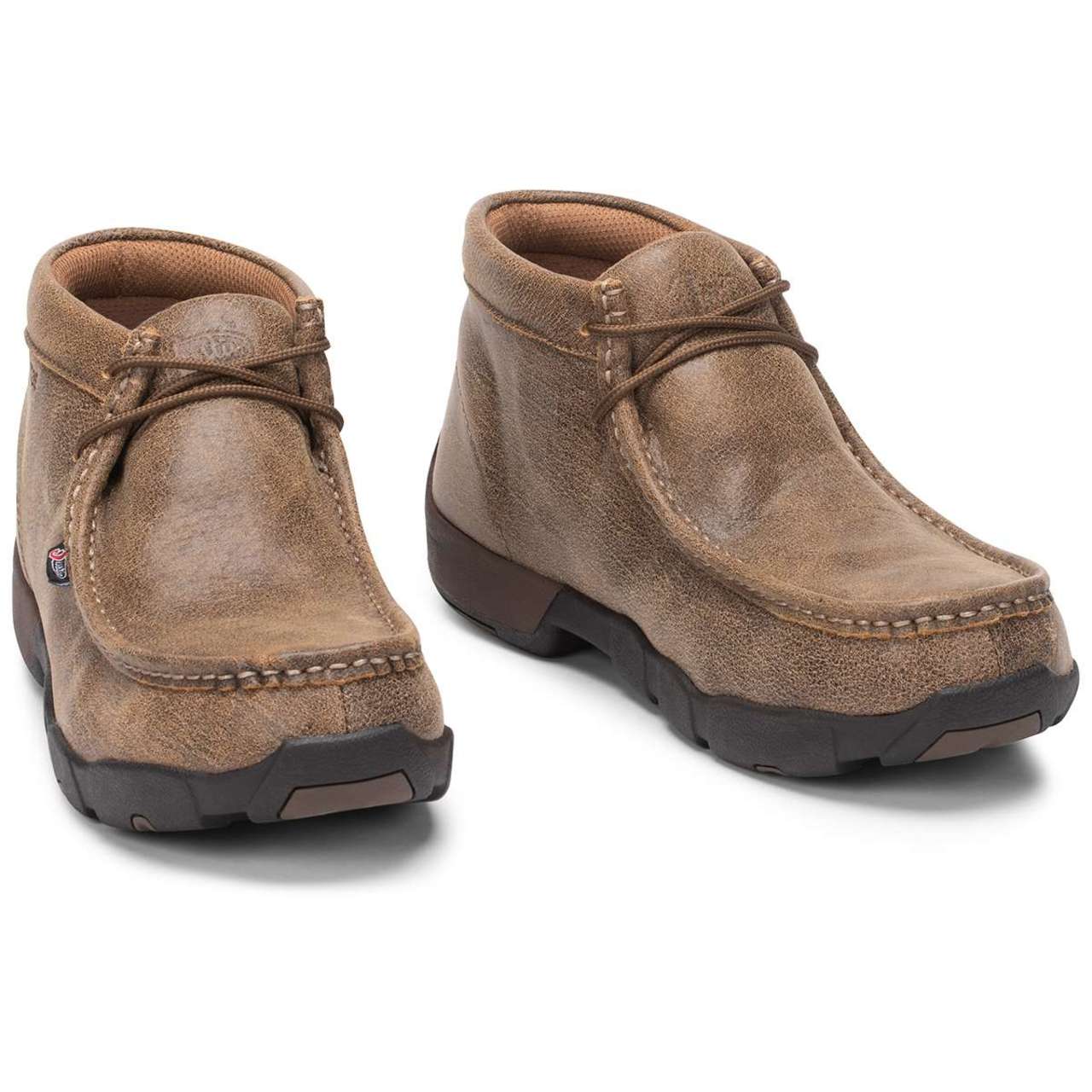 Justin Men's Cappie 4" EH Steel Toe Boots, 237, Tan - Image 2