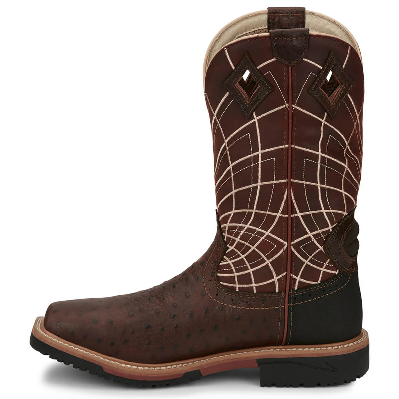 Justin Men's Derrickman 12" Waterproof EH Composite Toe Boots, SE4835, Brown - Image 4