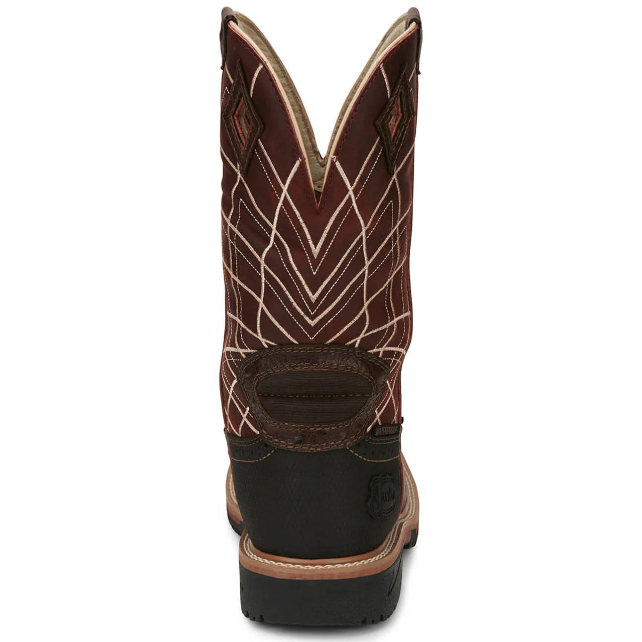 Justin Men's Derrickman 12" Waterproof EH Composite Toe Boots, SE4835, Brown - Image 5