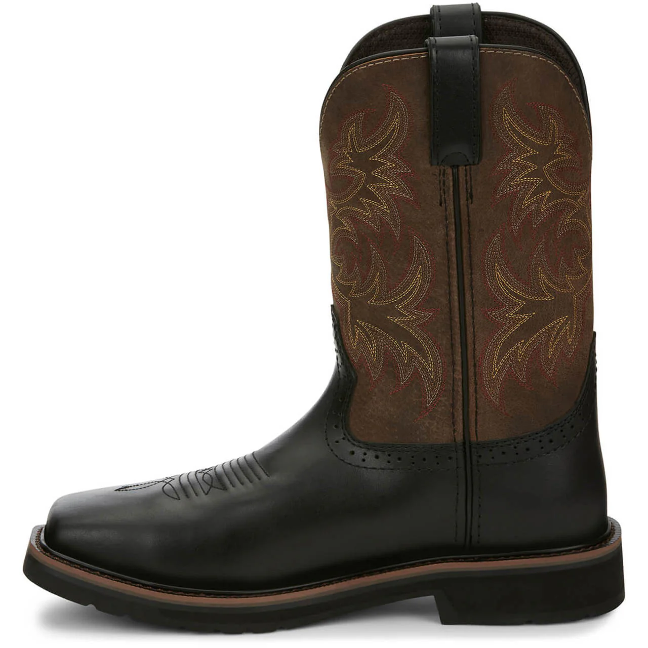Justin Men's Driller 11" Black EH Composite Toe Boots, SE4818, Black - Image 4
