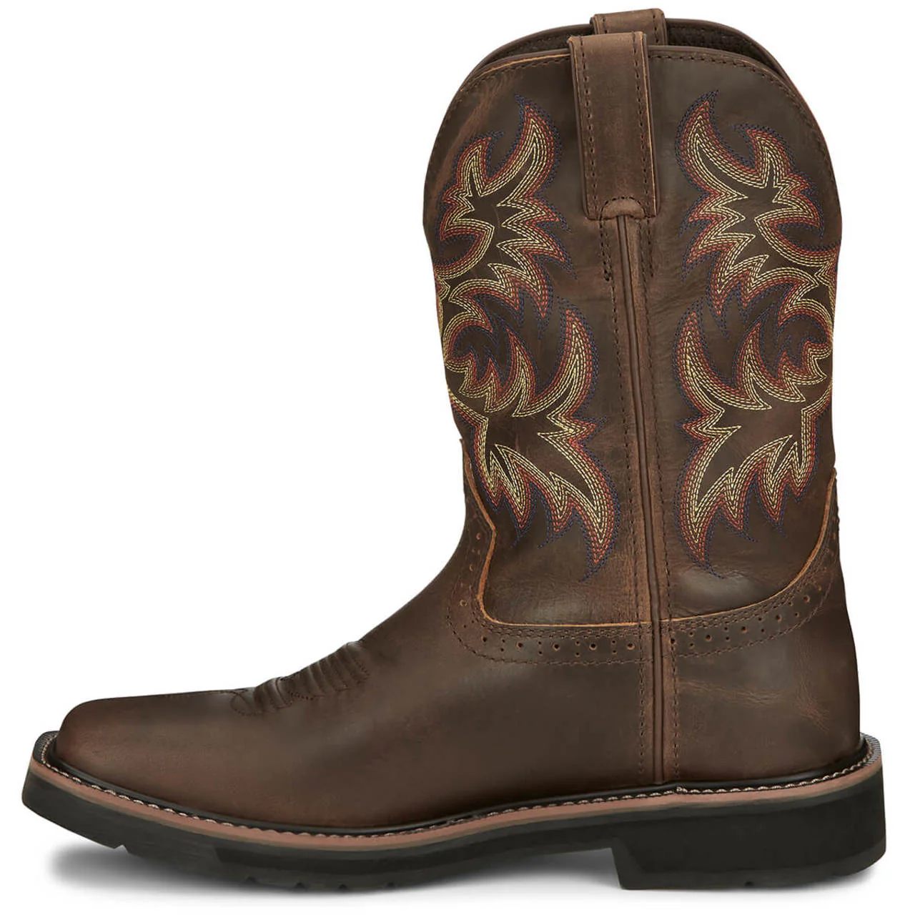 Justin Men's Driller 11" Waterproof EH Soft Toe Boots, SE4689, Brown - Image 5