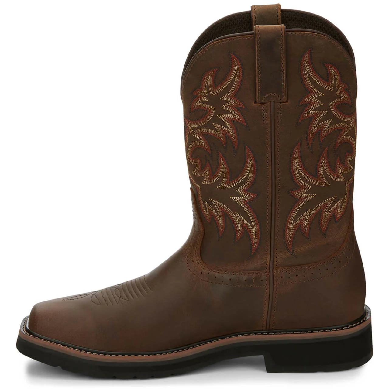 Justin Men's Driller 11" Waterproof EH Steel Toe Boots, SE4690, Brown - Image 4
