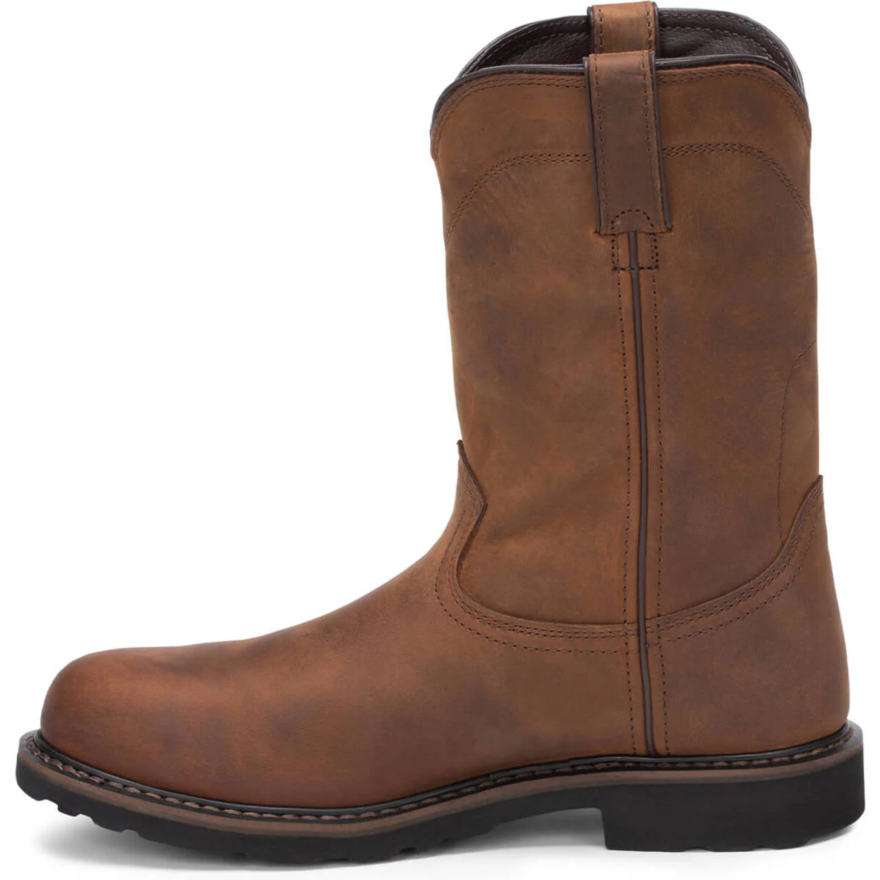 Justin Men's Drywall 10" Waterproof EH Steel Toe Boots, SE4961, Brown - Image 5