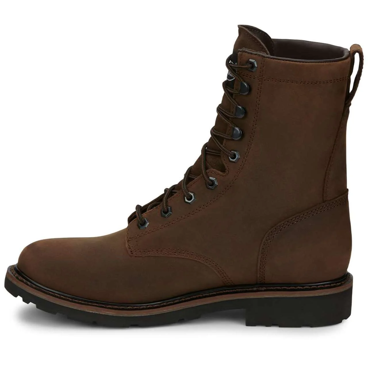 Justin Men's Drywall 8" Waterproof EH Soft Toe Boots, SE960, Brown - Image 4
