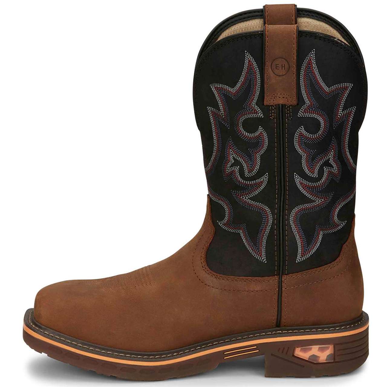 Justin Men's Resistor 11" Waterproof EH Nano Composite Toe Boots, CR4012, Brown - Image 4