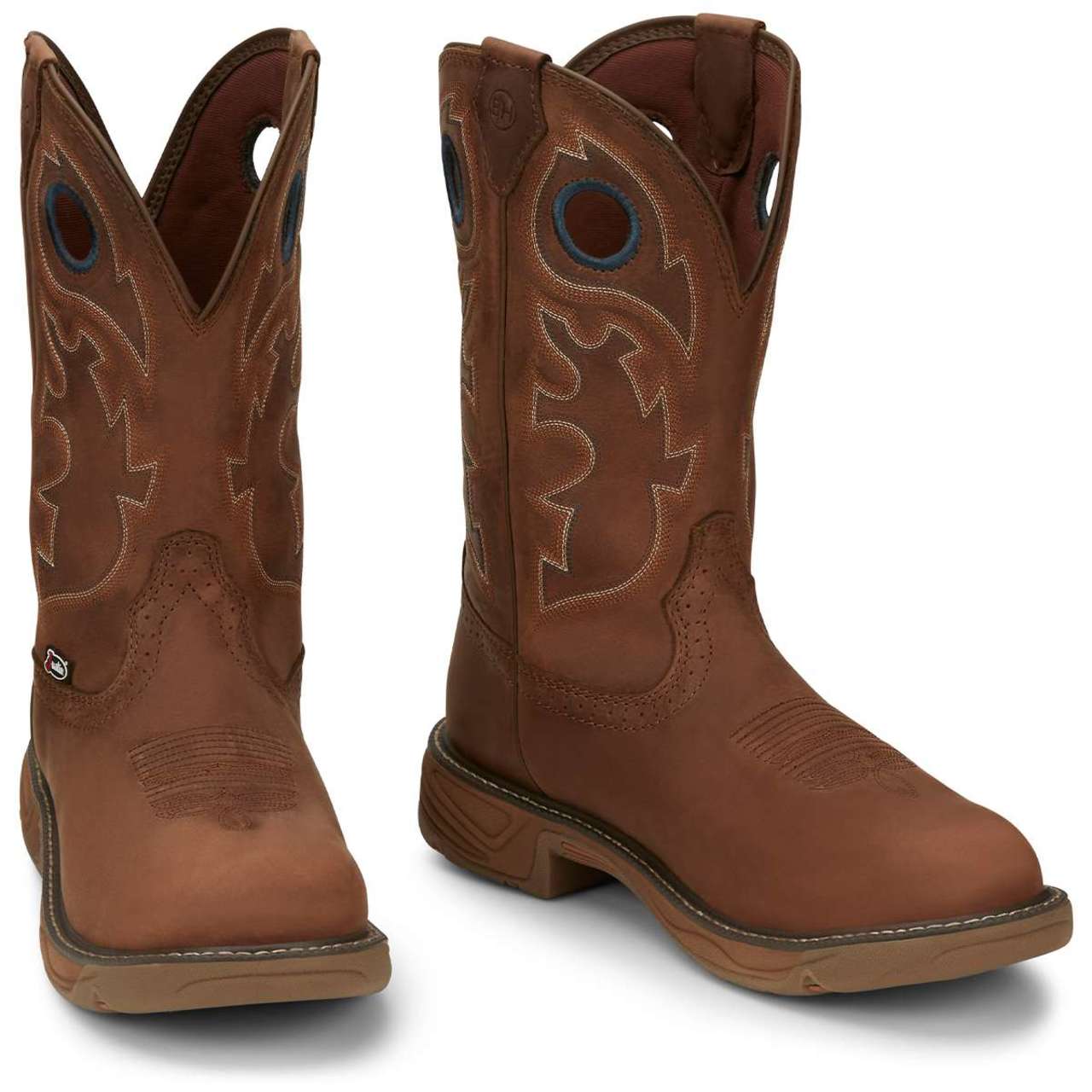 Justin Men's Rush 11" Waterproof EH Soft Toe Boots, SE4332, Brown - Image 2