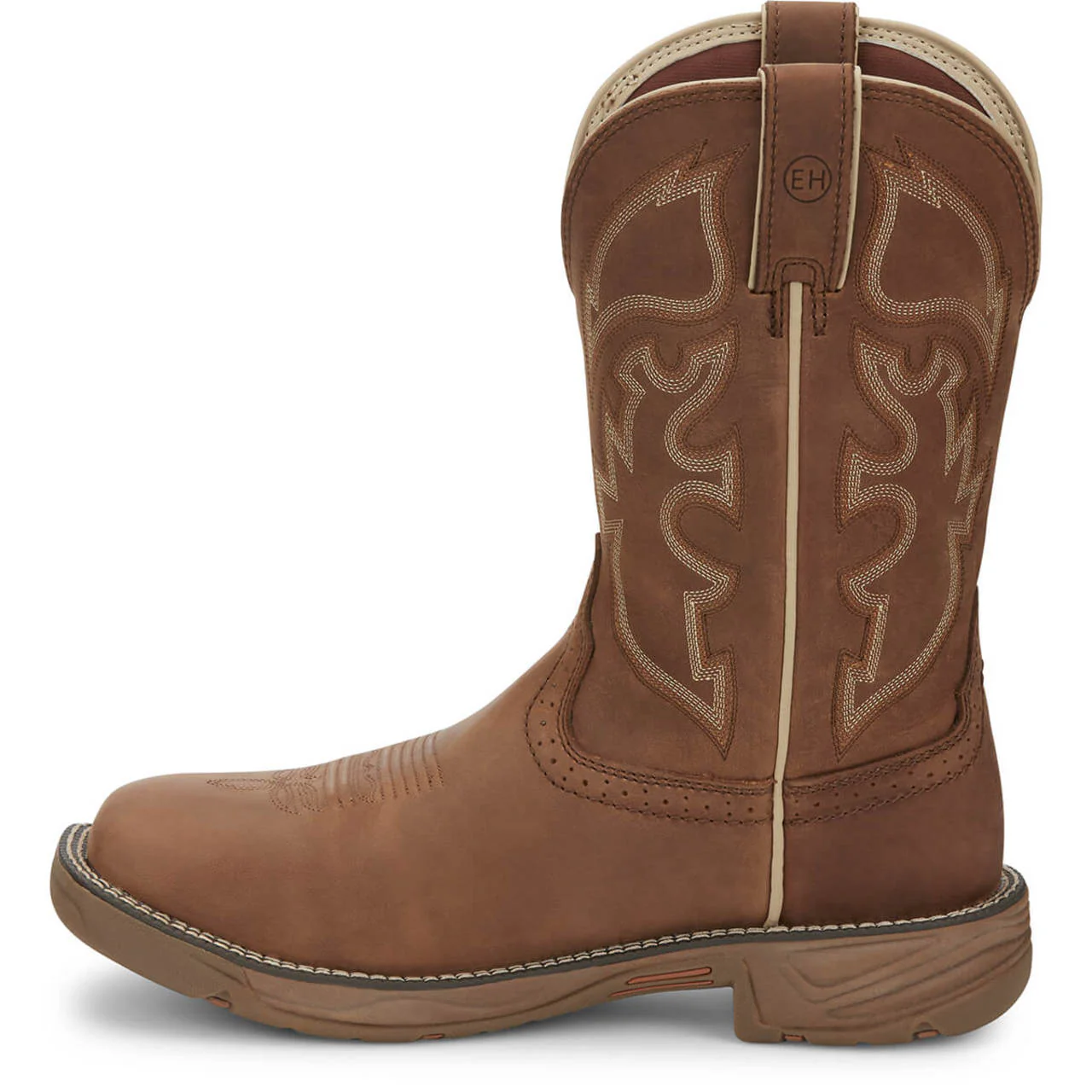 Justin Men's Rush 11" Waterproof EH Soft Toe Boots, WK4330, Tan - Image 4