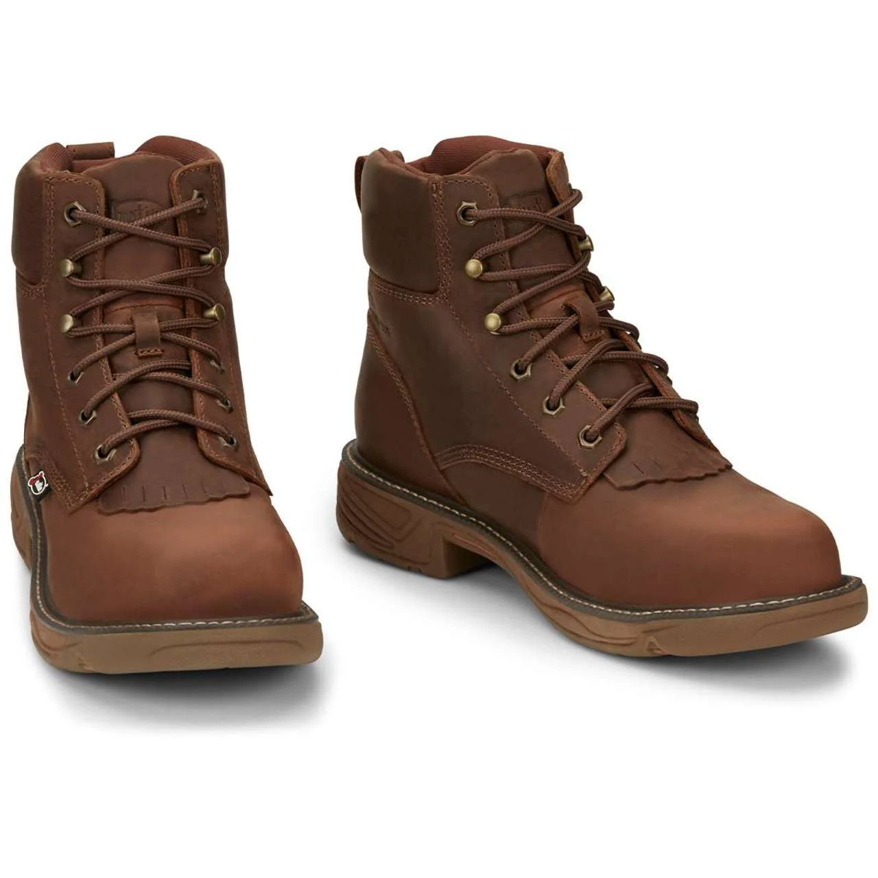 Justin Men's Rush 6" Waterproof EH Nano Composite Toe Boots, SE466, Brown - Image 2