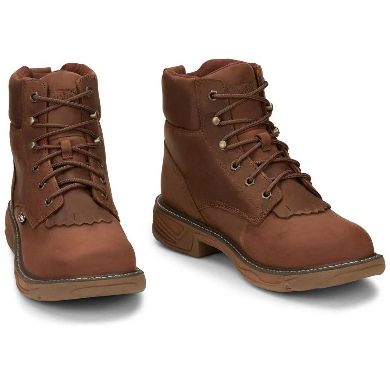 Justin Men's Rush 6" Waterproof EH Soft Toe Boots, SE465, Brown - Image 2