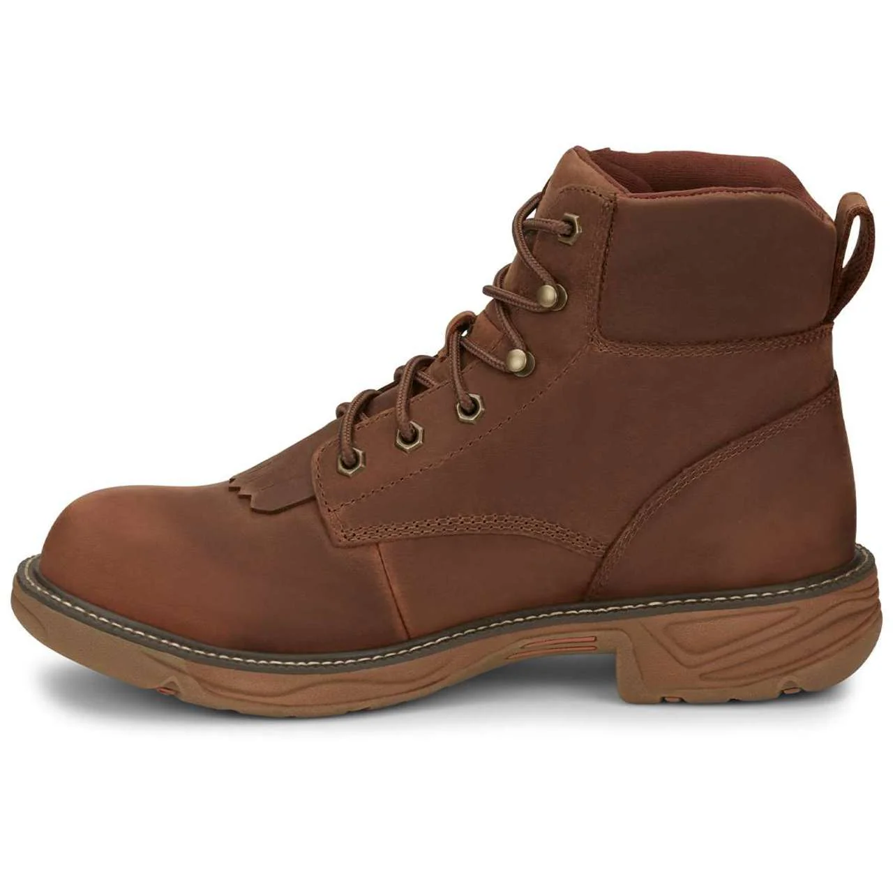 Justin Men's Rush 6" Waterproof EH Soft Toe Boots, SE465, Brown - Image 4