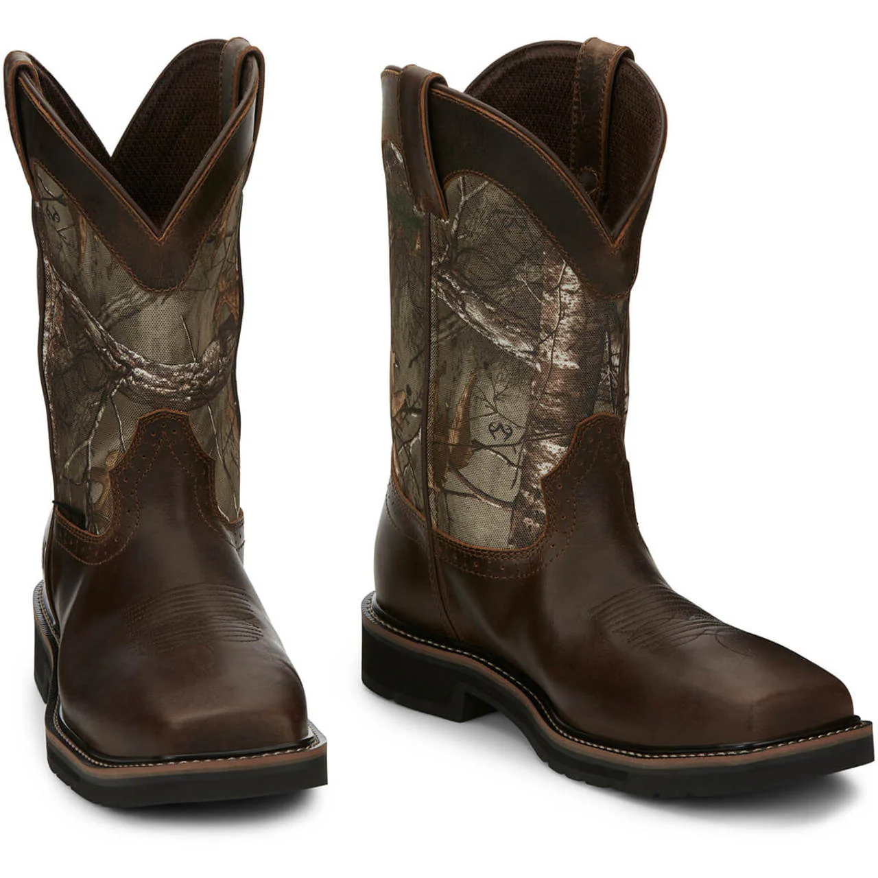 Justin Men's Trekker 11" Waterproof EH Composite Toe Boots, SE4677, Brown - Image 2