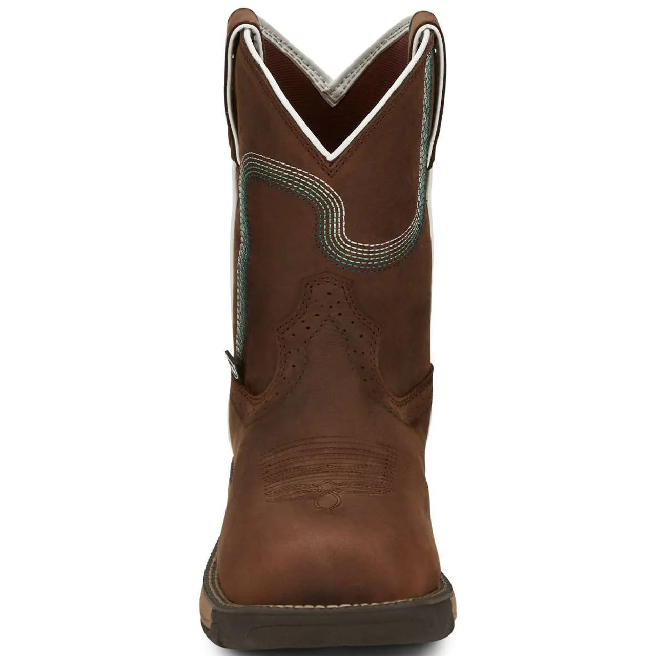 Justin Women's Stampede Rush 8" Waterproof EH Composite Toe Boots, SE4360, Brown - Image 4